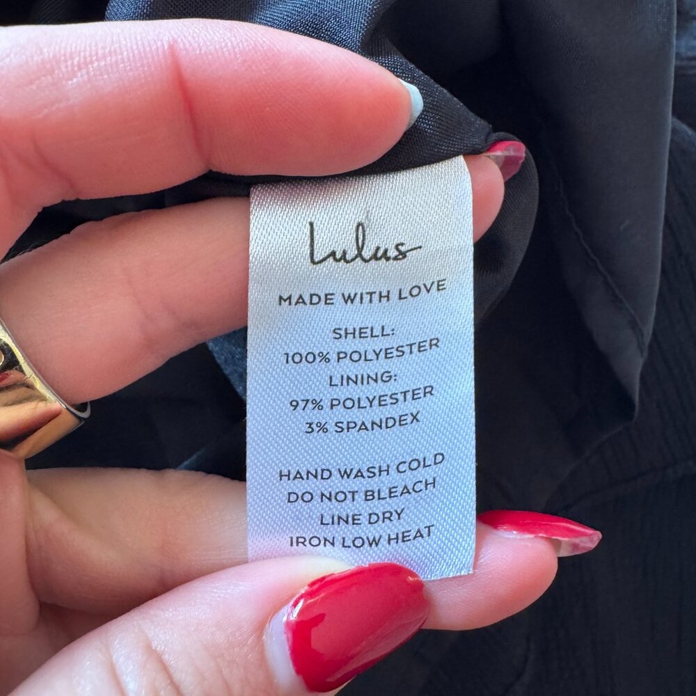 Lulu's Black Puff Sleeve Tiered Mini Dress - Picture 7 of 11